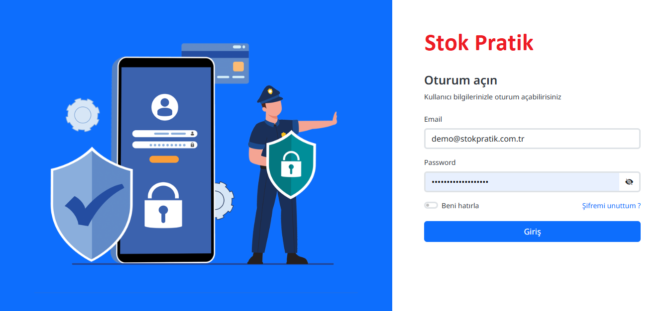 Stok Pratik Stok Takip Ekranı